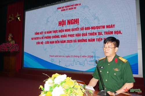 Đảng ủy Quân sự TP Sơn La tổng kết 10 năm thực hiện Nghị quyết số 689
